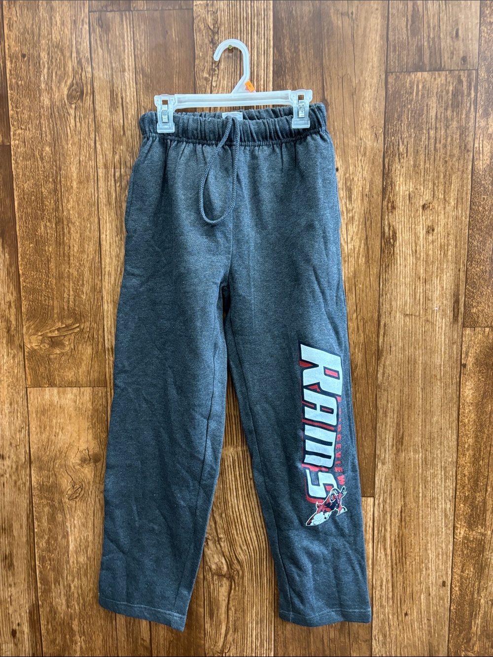 NWT C2 Sport Kids Black Ridgeview Rams Graphic Sweatpants with Elastic Waist